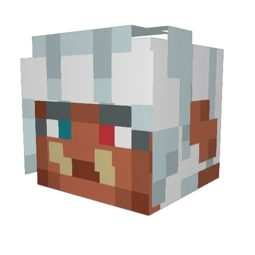 windBugg_ Minecraft avatar head, 3D render