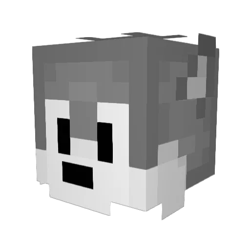 windelwolf Minecraft avatar head, 3D render