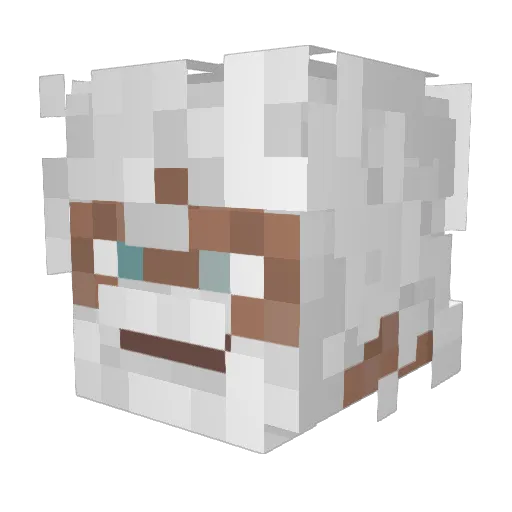 windxr Minecraft avatar head, 3D render