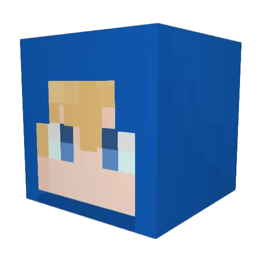 windyautistic Minecraft avatar head, 3D render