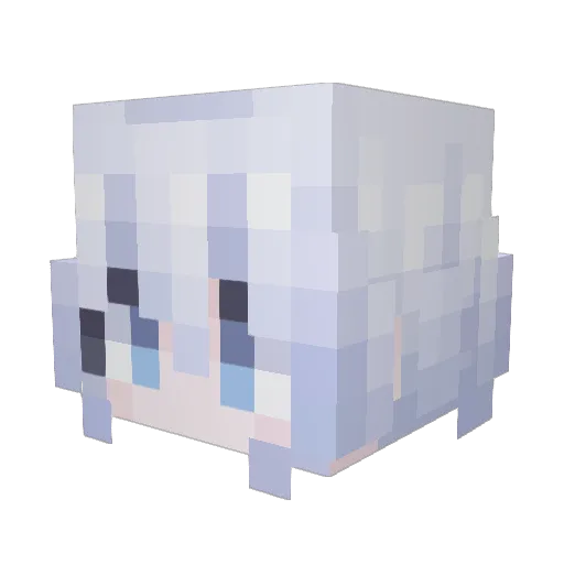 wine_moon Minecraft avatar head, 3D render