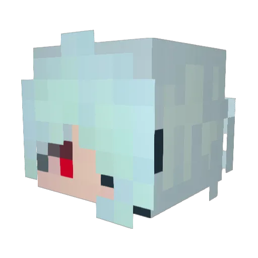 wineredtearx Minecraft avatar head, 3D render