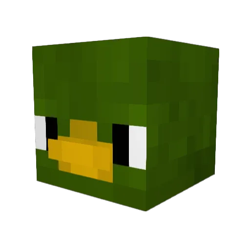 wingduck Minecraft avatar head, 3D render