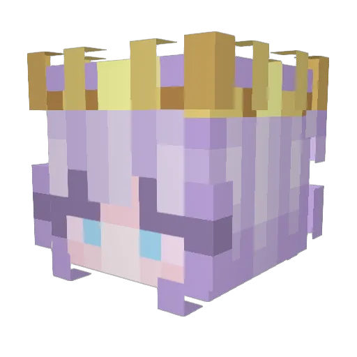 wingedblugiraffe Minecraft avatar head, 3D render