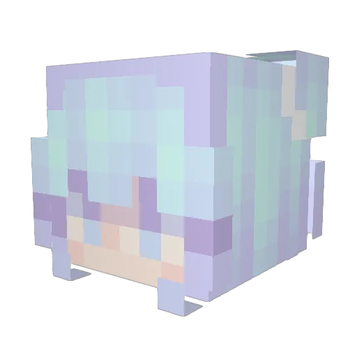 wingedclouds Minecraft avatar head, 3D render