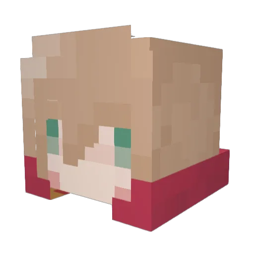 wingedmammal Minecraft avatar head, 3D render
