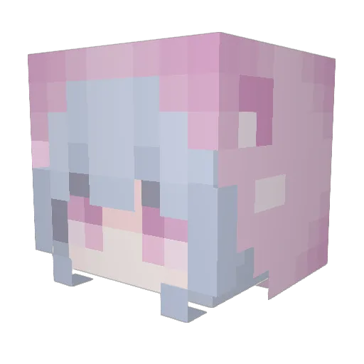 wingieding Minecraft avatar head, 3D render