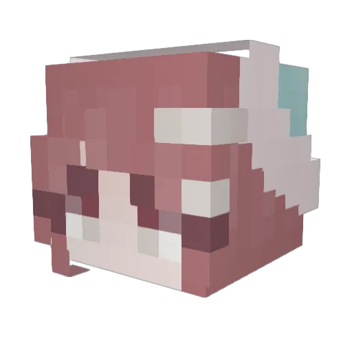 winglammm Minecraft avatar head, 3D render