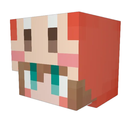 winglesslemon Minecraft avatar head, 3D render