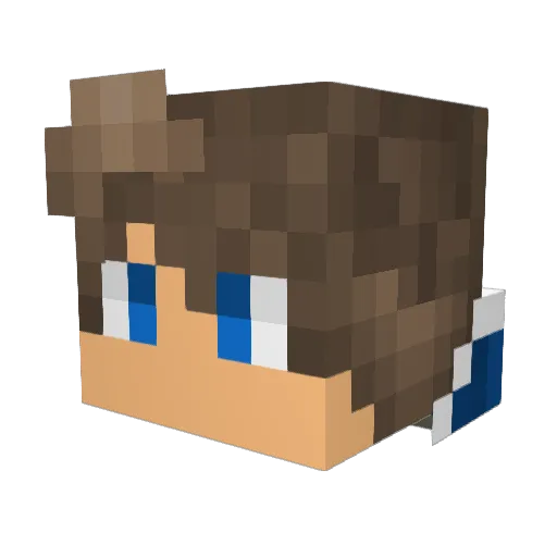 wingsofice Minecraft avatar head, 3D render