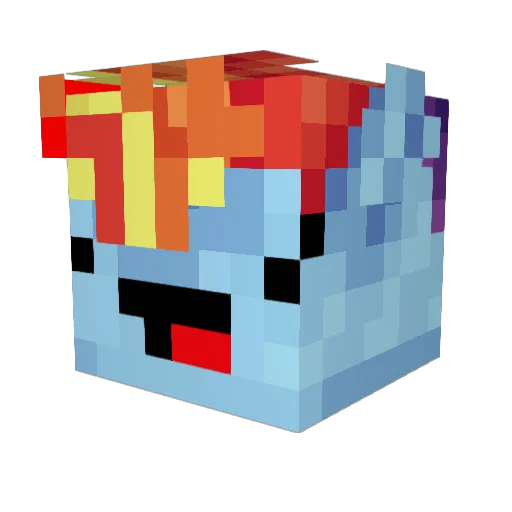 wingsofmajora Minecraft avatar head, 3D render