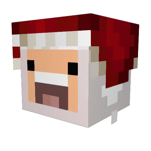 wingwin Minecraft avatar head, 3D render
