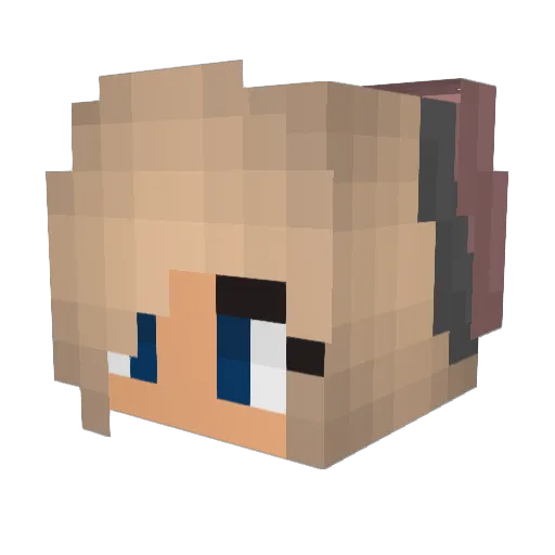 wingylau Minecraft avatar head, 3D render
