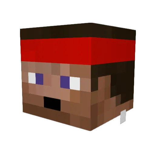 winharo Minecraft avatar head, 3D render