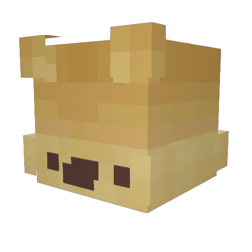winideopu Minecraft avatar head, 3D render
