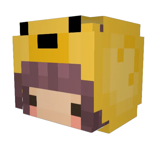 winipoh Minecraft avatar head, 3D render