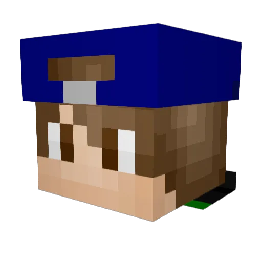 winkzzhd_ Minecraft avatar head, 3D render