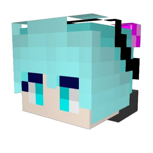 wino74 Minecraft avatar head, 3D render