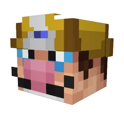 winomox Minecraft avatar head, 3D render