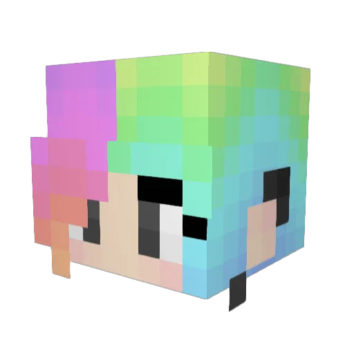 winona3 Minecraft avatar head, 3D render
