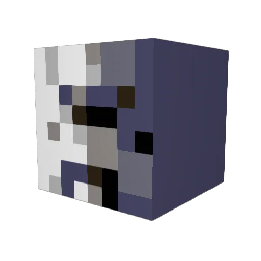 winsomeless Minecraft avatar head, 3D render