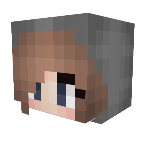 winsty Minecraft avatar head, 3D render