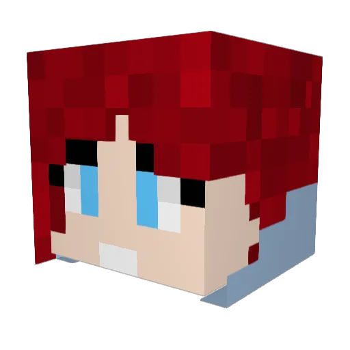 winterbiss Minecraft avatar head, 3D render