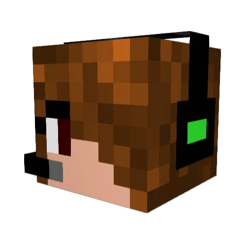winterburn Minecraft avatar head, 3D render