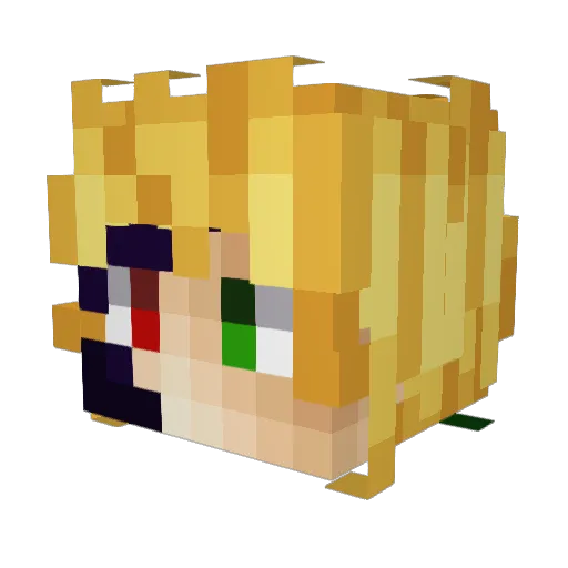 wintercat03 Minecraft avatar head, 3D render