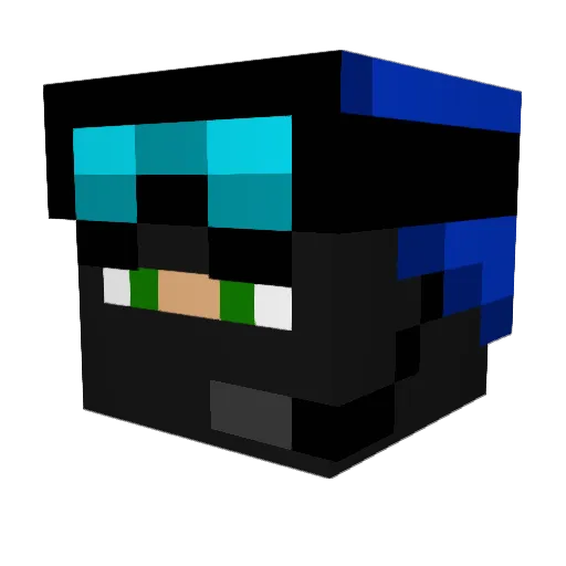 wintergreenmints Minecraft avatar head, 3D render