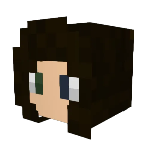 winterkind_ Minecraft avatar head, 3D render