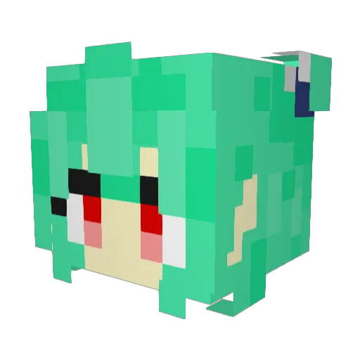 wintermalone Minecraft avatar head, 3D render