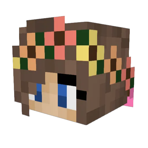 winterwishez Minecraft avatar head, 3D render