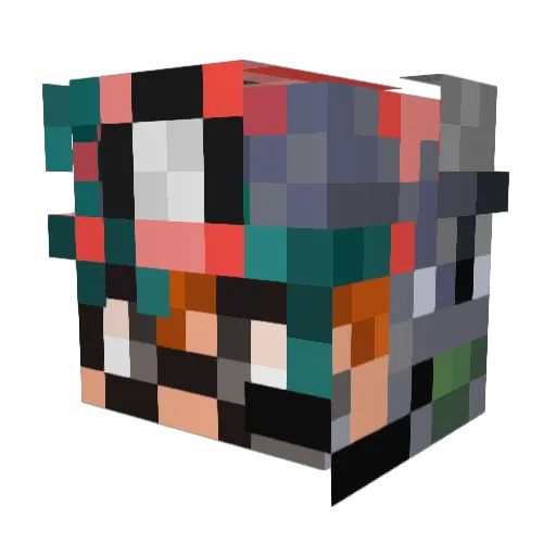winterwiz Minecraft avatar head, 3D render