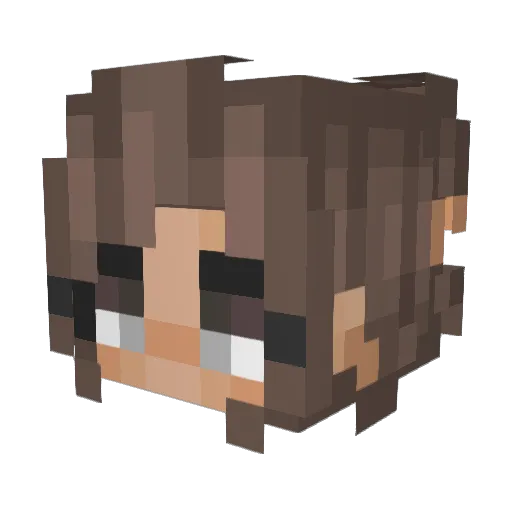 winterys Minecraft avatar head, 3D render