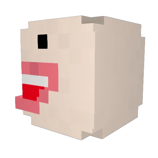 winwinyi Minecraft avatar head, 3D render