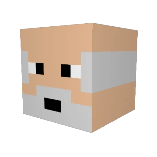 winy123 Minecraft avatar head, 3D render