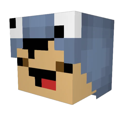 wiotek Minecraft avatar head, 3D render