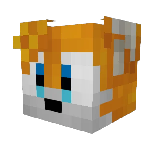 wiphala Minecraft avatar head, 3D render
