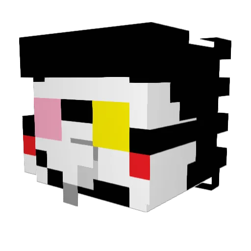 wired1carus Minecraft avatar head, 3D render