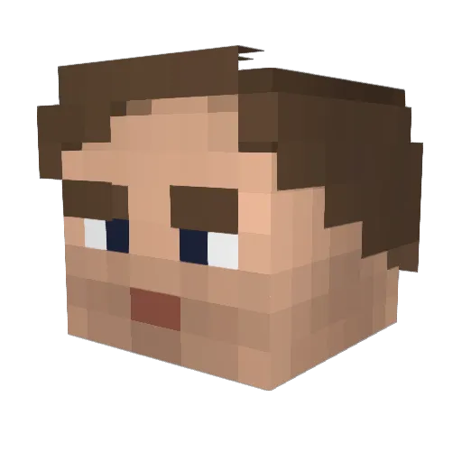 wiredev Minecraft avatar head, 3D render