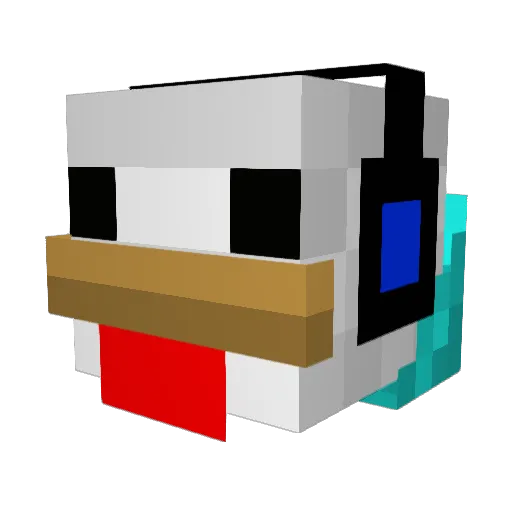 wirek Minecraft avatar head, 3D render