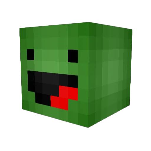 wirly Minecraft avatar head, 3D render