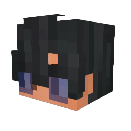 wiscaletta Minecraft avatar head, 3D render
