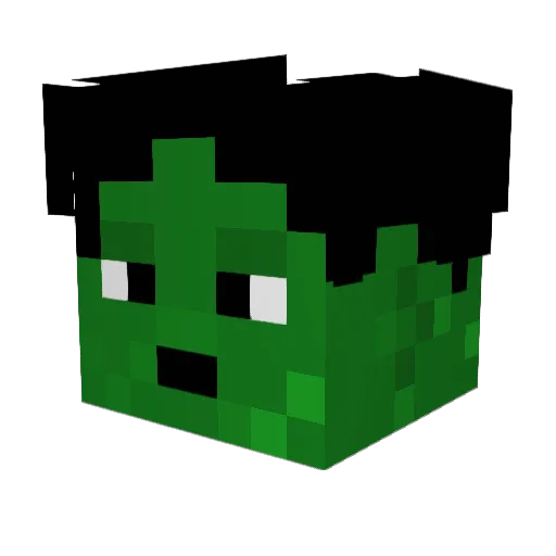 wismersan Minecraft avatar head, 3D render