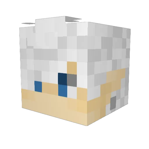 wisnisk Minecraft avatar head, 3D render