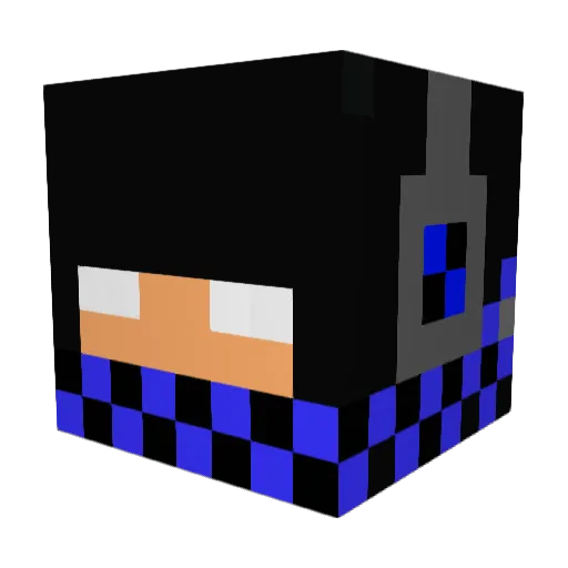 wispog_MC Minecraft avatar head, 3D render