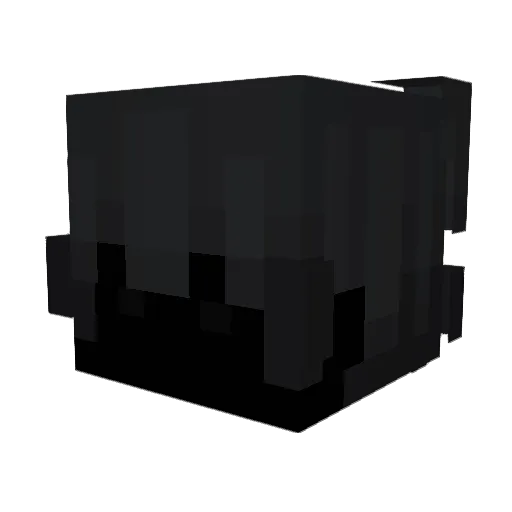 wispurn Minecraft avatar head, 3D render