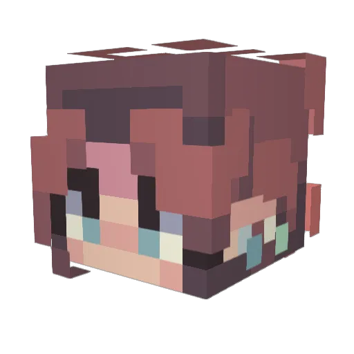 witchalok Minecraft avatar head, 3D render