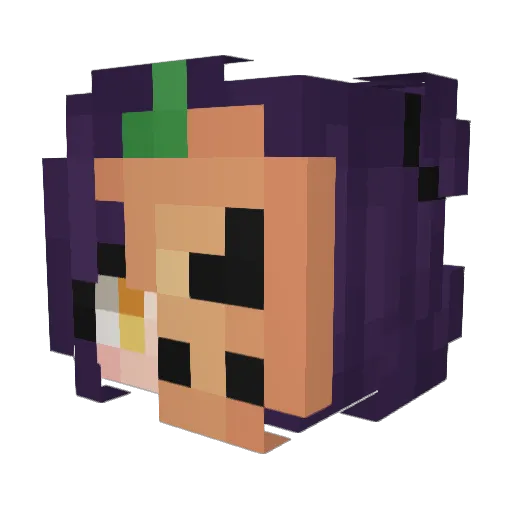 witchboot Minecraft avatar head, 3D render